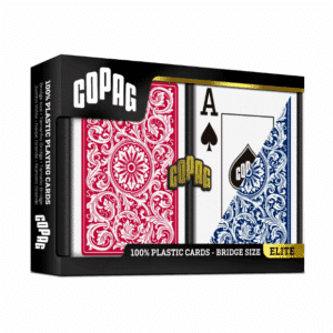 COPAG BRIDGE ELITE 100% PLASTIC GREEN/BURGUNDY