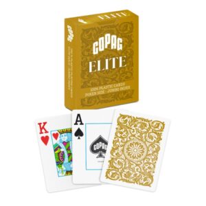 COPAG ELITE POKER JUMBO INDEX 100% PLASTIC YELLOW