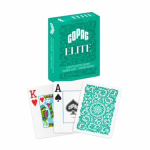 COPAG ELITE POKER JUMBO INDEX 100% PLASTIC GREEN
