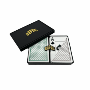 COPAG BRIDGE CASINO PRO JUMBO 100% PLASTIC GREEN/BROWN