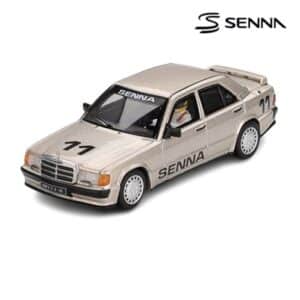 MINI GT 1:64 MERCEDES-BENZ 190E (W201) 2.3-16 WINNER 1984 NÜRBURGRING RACE OF CHAMPIONS #11 SENNA SMOKE SILVER (MGT01076)