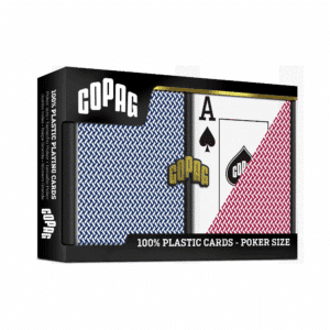 COPAG POKER JUMBO 100% PLASTIC RED/BLUE