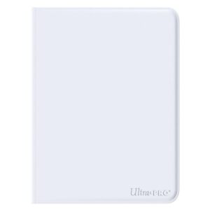 ULTRA PRO VIVID 12 POCKET ZIPPERED BINDER WHITE