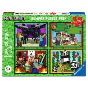RAVENSBURGER 4x100 PIECES MINECRAFT REALMS & ADVENTURES