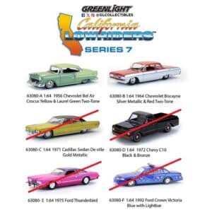GREENLIGHT 1:64 CALIFORNIA LOWRIDERS SERIES 7 ASSORTED (GL63080)