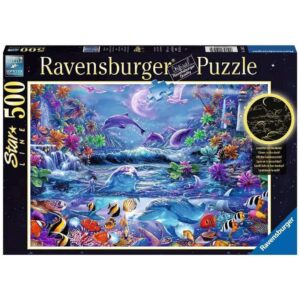 RAVENSBURGER 500 PIECE GLOW MOONLIT MAGIC