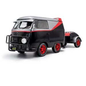 SOLIDO 1:18 VOLKSWAGEN COOL KOMBI W/ TRAILER BLACK (S1810903)