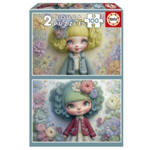 EDUCA 2x100 PIECE FLOWER GIRLS