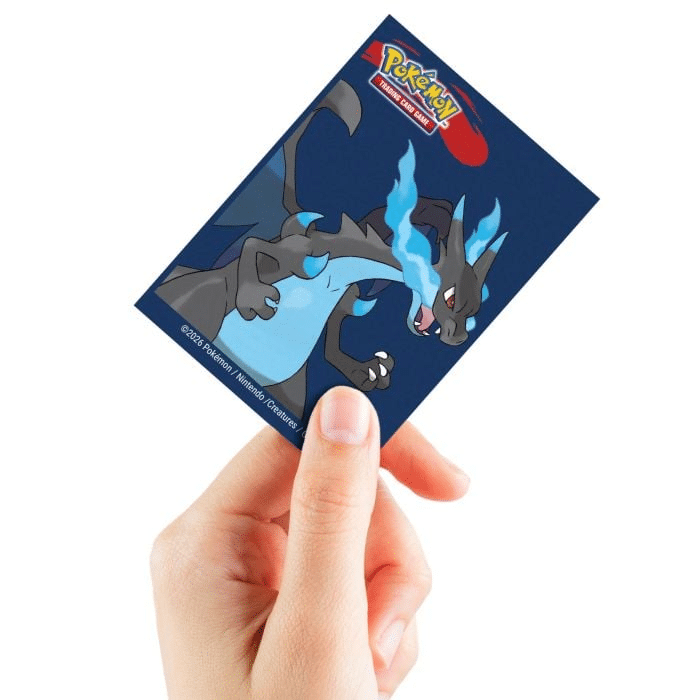 POKEMON MEGA CHARIZARD X 65CT DECK PROTECTOR SLEEVES BLUE - Image 2