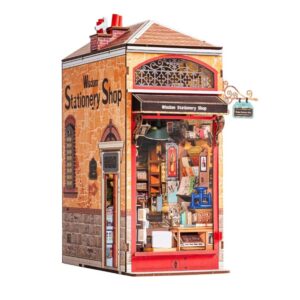 ROBOTIME DIY BOOKENDS KIT WISDOM STATIONERY SHOP