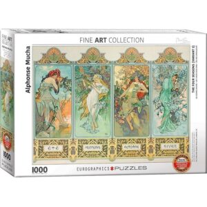 EUROGRAPHICS 1000 PIECE THE FOUR SEASONS, ALPHONSE MUCHA