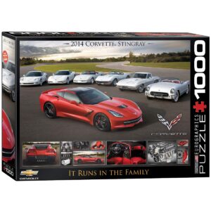 EUROGRAPHICS 1000 PIECE CORVETTE RUNS IN THE FAMILY