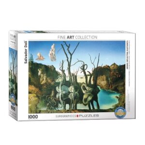 EUROGRAPHICS 1000 PIECE SWANS REFLECTING ELEPHANTS, SALVADOR DALI