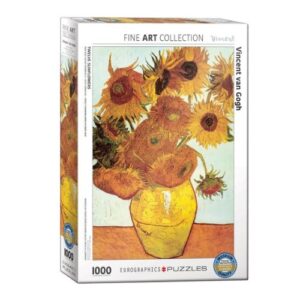 EUROGRAPHICS 1000 PIECE TWELVE SUNFLOWERS, VINCENT VAN GOGH