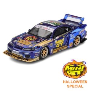 MINI GT 1:64 LB-SUPER SILHOUETTE NISSAN S15 SILVIA 2025 FORMULA DRIFT JAPAN #555 TEAM MINI GT LIBERTY WALK HALLOWEEN SPECIAL (MGT01185)