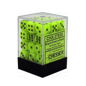 CHESSEX 27833 VORTEX 12mm 36xD6 GREEN/BLACK