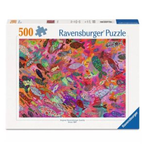 RAVENSBURGER 500 PIECE FISH IN FUCHSIA