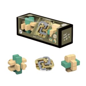 THINK IQ 3 IN 1 PUZZLE SET GREEN