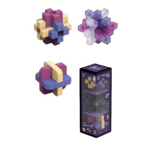THINK IQ 3 IN 1 PUZZLE SET PURPLE