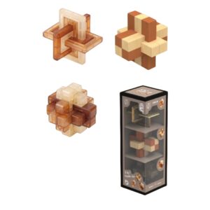 THINK IQ 3 IN 1 PUZZLE SET BROWN