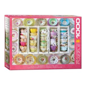EUROGRAPHICS 1000 PIECE COLOURFUL TEA CUPS