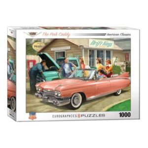 EUROGRAPHICS 1000 PIECE THE PINK CADDY CADILLAC