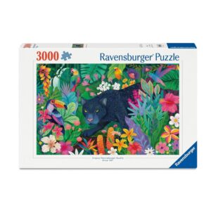 RAVENSBURGER 3000 PIECE PANTHER IN FLOWERY JUNGLE