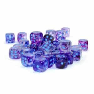 CHESSEX 27957 NEBULA 12mm 36xD6 NOCTURNAL/BLUE