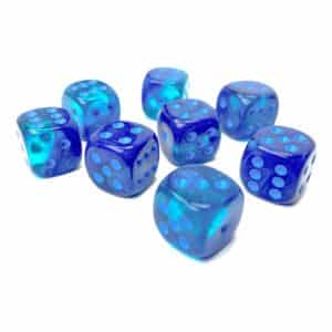 CHESSEX 26863 12mm D6 BLUE-BLUE/LIGHT BLUE