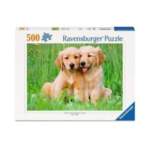 RAVENSBURGER 500 PIECE GOLDEN RETRIEVER BROTHERS