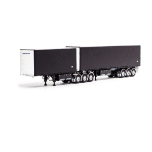 DRAKE 1:50 EZILINER B DOUBLE BLACK TRAILER SET (ZT09279)