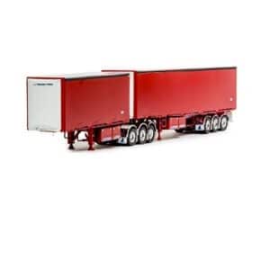 DRAKE 1:50 EZILINER B DOUBLE RED TRAILER SET (ZT09278)