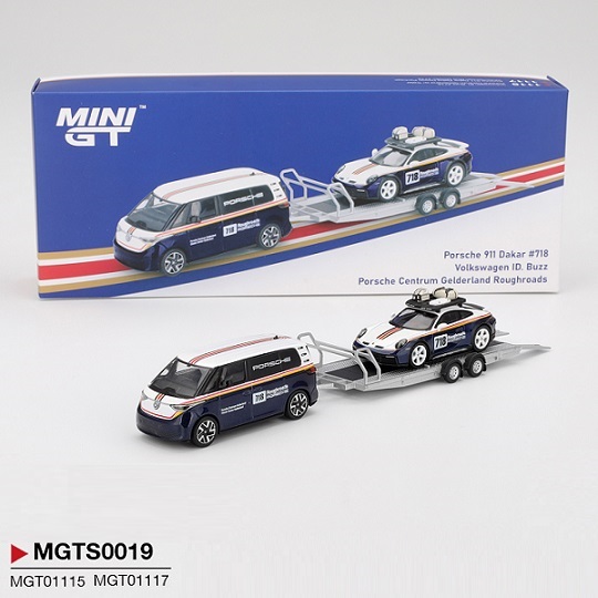 PORSCHE 911 (992) DAKAR #718 / VOLKSWAGEN ID. BUZZPORSCHE CENTRUM GELDERLAND ROUGHROADS SET (MGTS0019) - Image 6