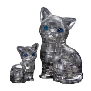 CRYSTAL PUZZLE 3D CAT & KITTEN BLACK