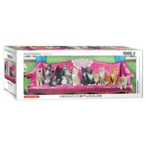 EUROGRAPHICS 1000 PIECE PANORAMA KITTY CAT COUCH