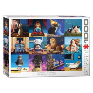 EUROGRAPHICS 1000 PIECE HEFFERNAN ZODIAC CATS
