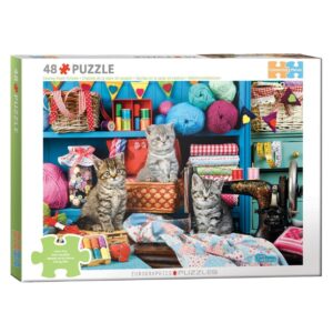 EUROGRAPHICS 48 PIECE SEWING ROOM KITTENS