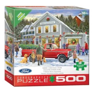 EUROGRAPHICS 500 PIECE XL FORD MERRY CHRISTMAS STORE