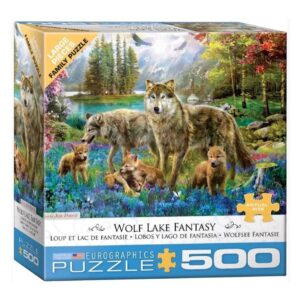 EUROGRAPHICS 500 PIECE WOLF LAKE FANTASY