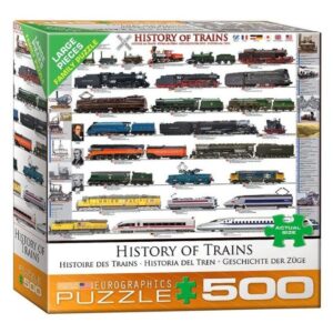 EUROGRAPHICS 500 PIECE HISTORY OF TRAINS