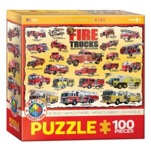 EUROGRAPHICS 100 PIECE FIRE TRUCKS