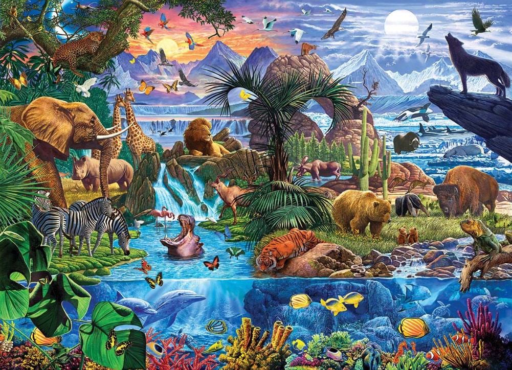 EUROGRAPHICS 5000 PIECE ANIMALS OF THE WORLD - Image 2