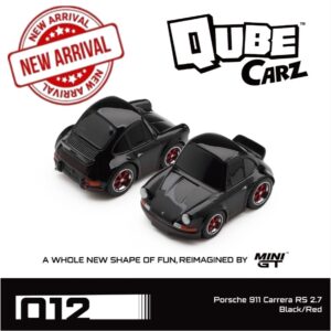 MINI GT 1:64 QUBECARZ #012 PORSCHE 911 CARRERA RS 2.7 BLACK/RED