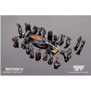 MINI GT 1:64 F1 RED BULL RB19 #1 MAX VERSTAPPEN 2023 JAPANESE GP PIT CREW SET (MGTS0014)
