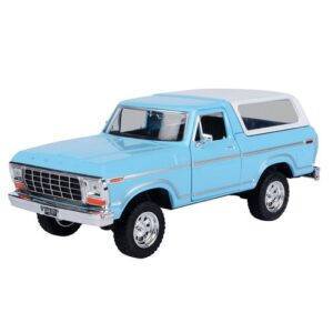 MOTORMAX 1:24 1978 FORD BRONCO HARDTOP LIGHT BLUE (79373)