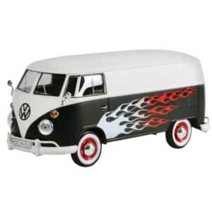 MOTORMAX 1:24 VOLKSWAGEN KOMBI HOT ROD WHITE/BLACK (#79566)