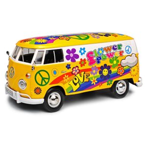 MOTORMAX 1:24 VW KOMBI FLOWER POWER LOVE YELLOW (#79575)