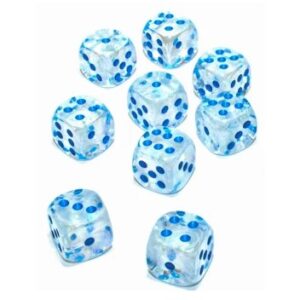 CHESSEX 27981 BOREALIS 12mm 36xD6 ICICLE/LIGHT BLUE