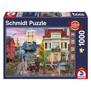 SCHMIDT 1000 PIECE SHIP IN THE HARBOUR