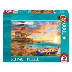 SCHMIDT 1000 PIECE SUNSET OVER LIGHTHOUSE BAY